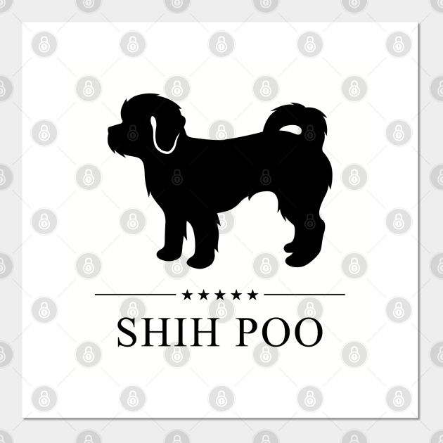 Shih Poo Black Silhouette - Shih Poo - Posters and Art Prints | TeePublic